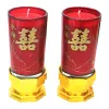 Red Double Happiness festive candles are used as traditional Chinese wedding decorations Item Picture